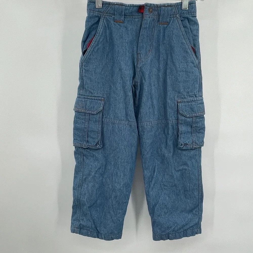 Woolrich Boys Pants Blue‎ Pockets Flannel Lined Size 6